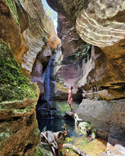 Load image into Gallery viewer, Saturday 22 June | Gooch&#39;s Crater and Billabong Canyon | Explore two epic locations in Wollemi Gardens of Stone Blue Mountains | 4x4 Tour

