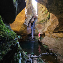 Load image into Gallery viewer, Sunday 15 December| Gooch&#39;s Crater and Billabong Canyon | Explore two epic locations in Wollemi Gardens of Stone Blue Mountains | 4x4 Tour
